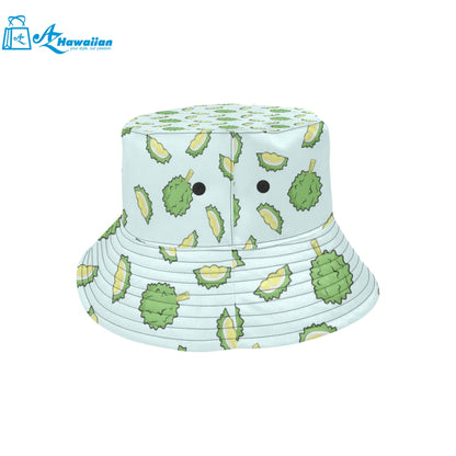 Durian pattern blue background Unisex Bucket Hat