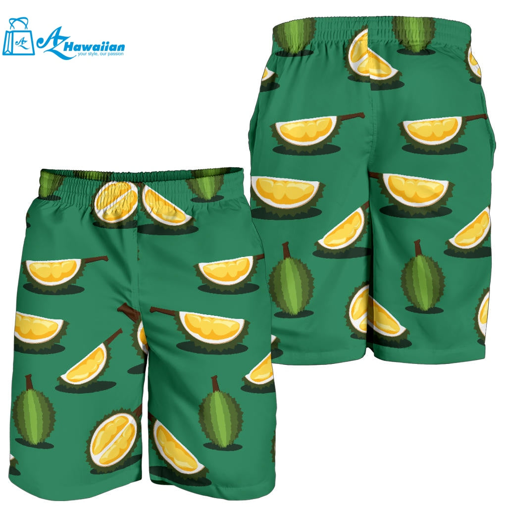 Durian Pattern Green Background Men Shorts