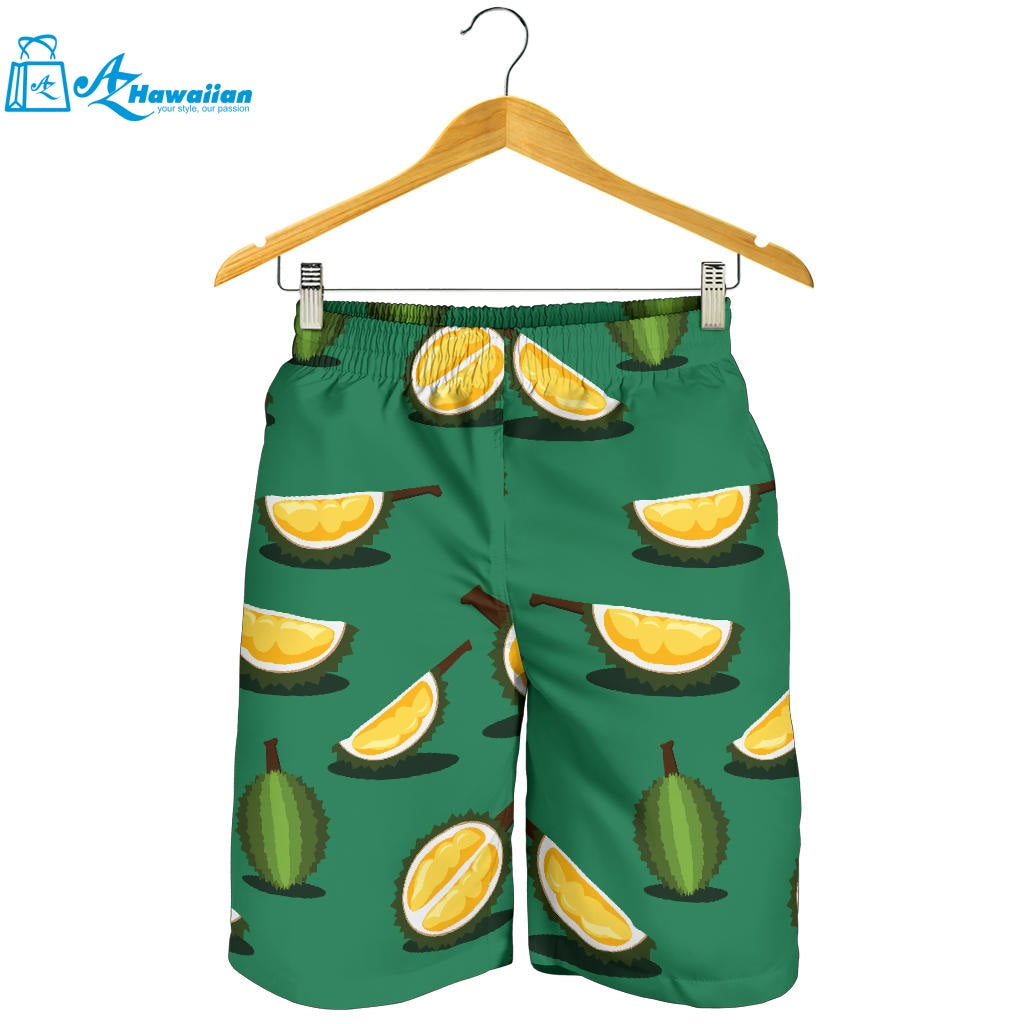 Durian Pattern Green Background Men Shorts