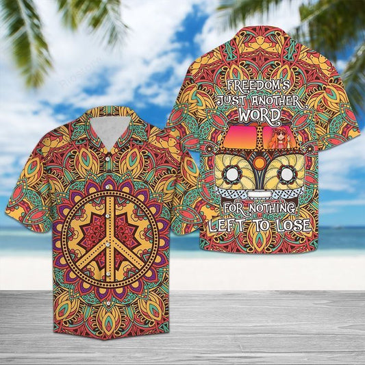 Hippie Freedoom  Colorful Amazing Design Unisex Hawaiian Shirt For Men And Women Dhc17063867