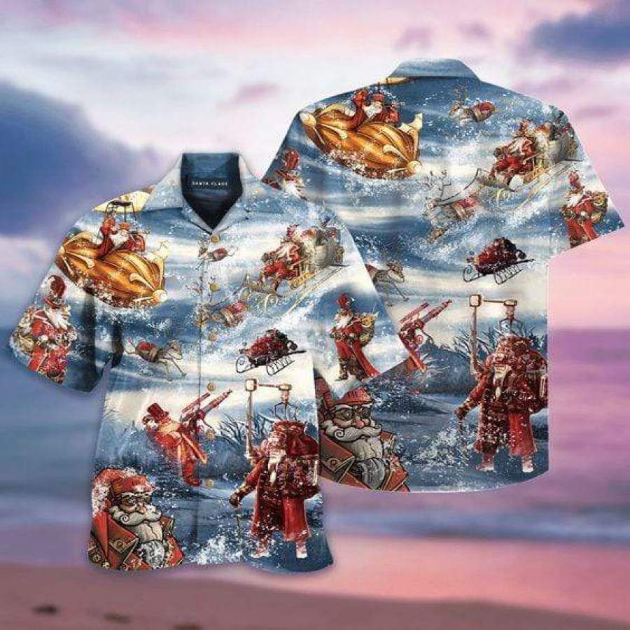 Hawaiian Aloha Shirts Merry Steampunk Christmas