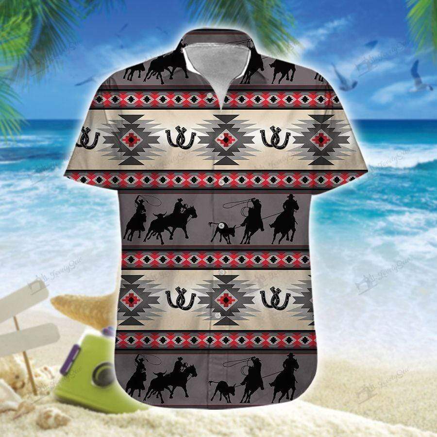 Cowboy Team Roping Unisex Hawaiian Shirts