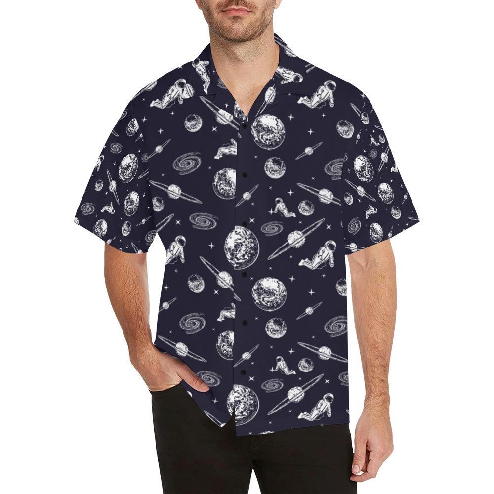 Space Astronaut Print Design Hawaiian Shirt