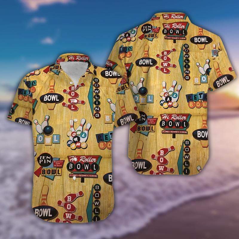 Amazing Retro Bowling Hi Roller Bowl Unisex Hawaiian Shirts