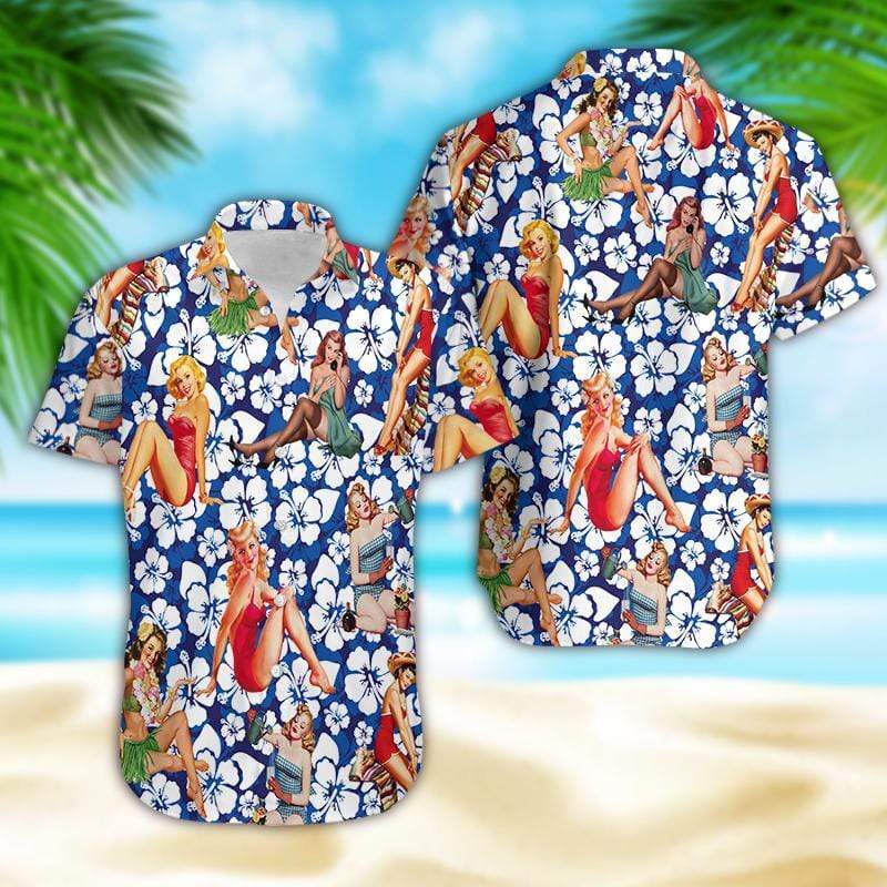 Hawaiian Aloha Shirts Sexy Retro Girl Bikini #102DH