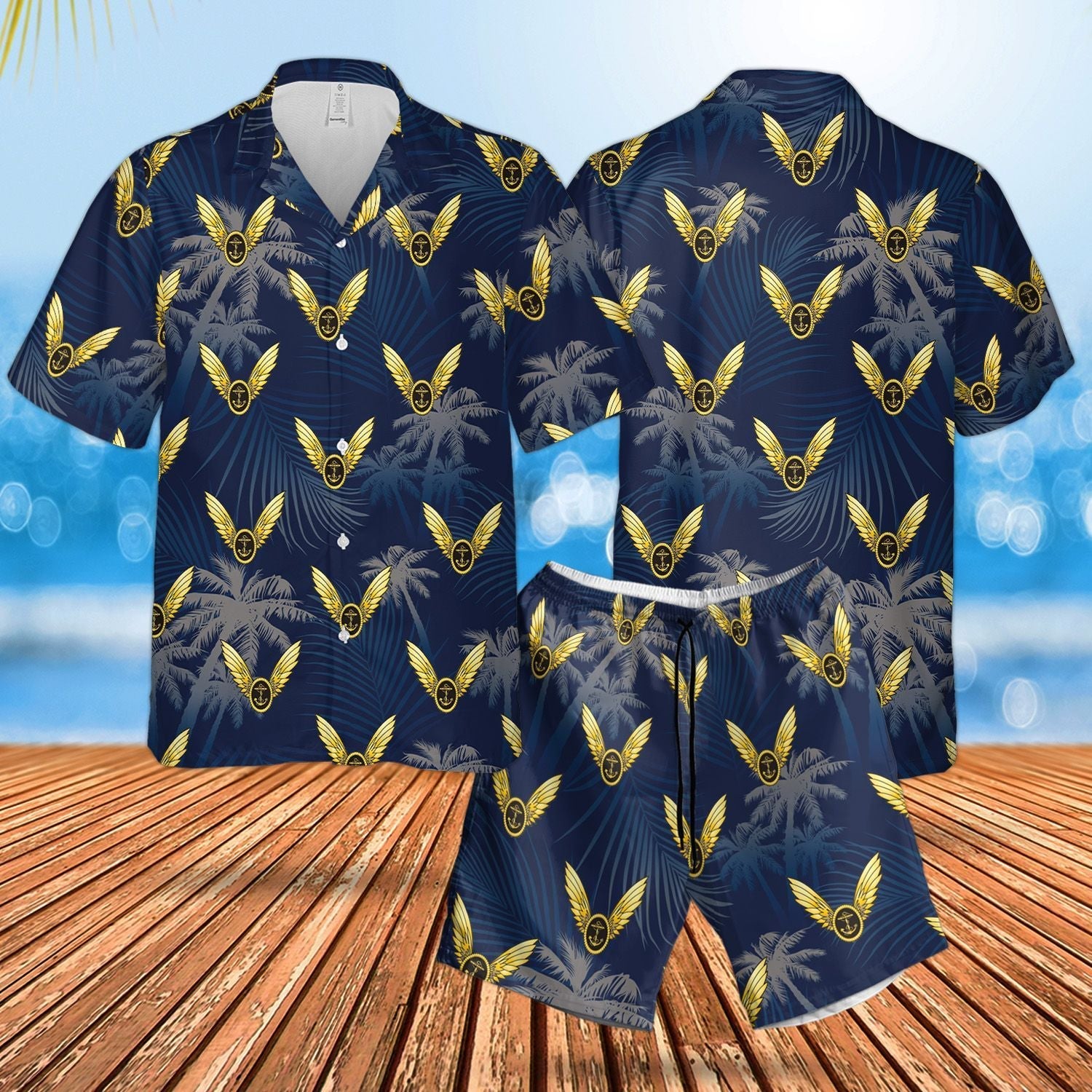 Aircrew Wings  Blue Awesome Design Unisex Hawaiian Shirt For Men And Women Dhc17063252