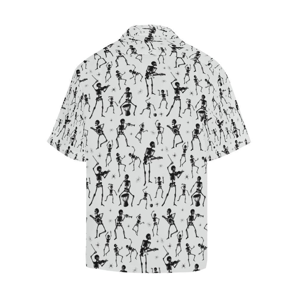 Skeleton Music Player Print Design Lks3 Hawaiian Shirt