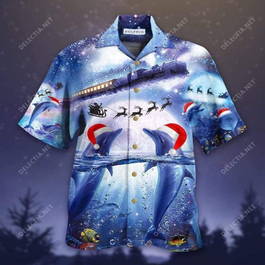 Hawaiian Aloha Shirts Dolphins Christmas