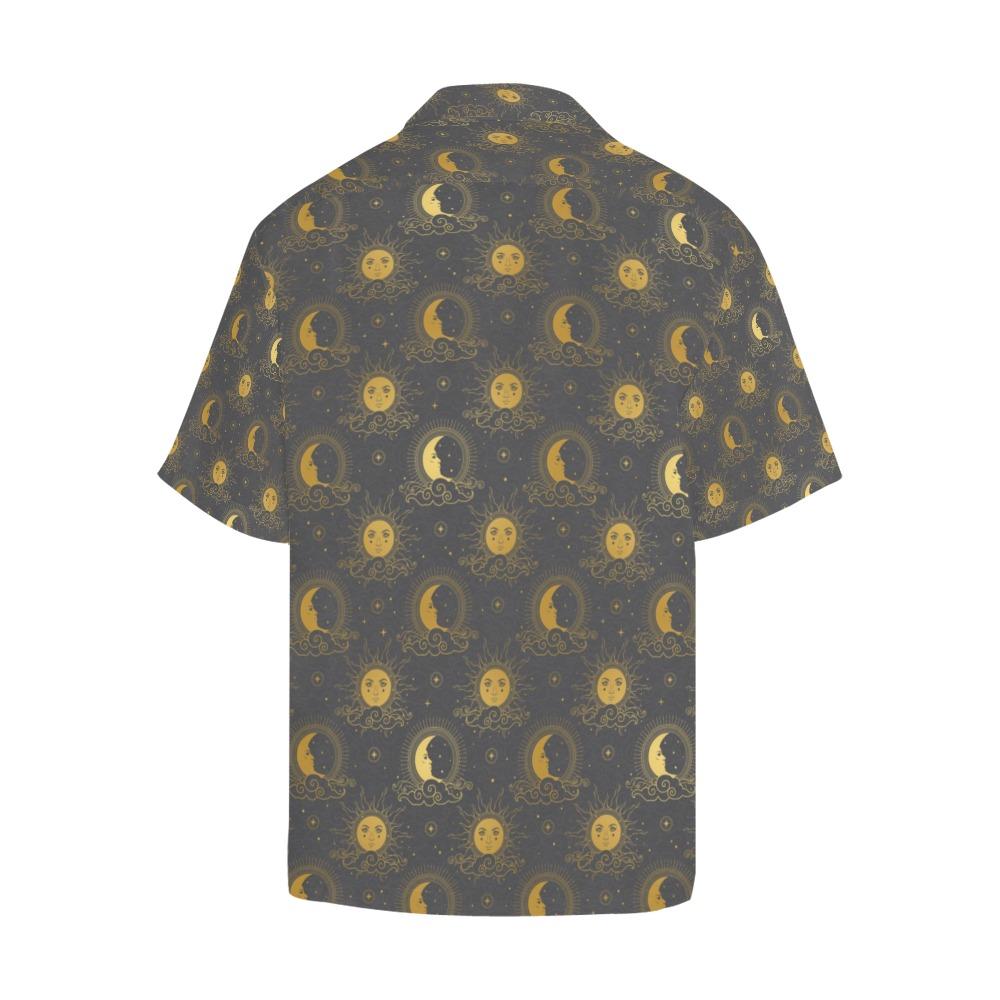 Sun Moon Print Design Hawaiian Shirt