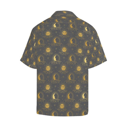 Sun Moon Print Design Hawaiian Shirt