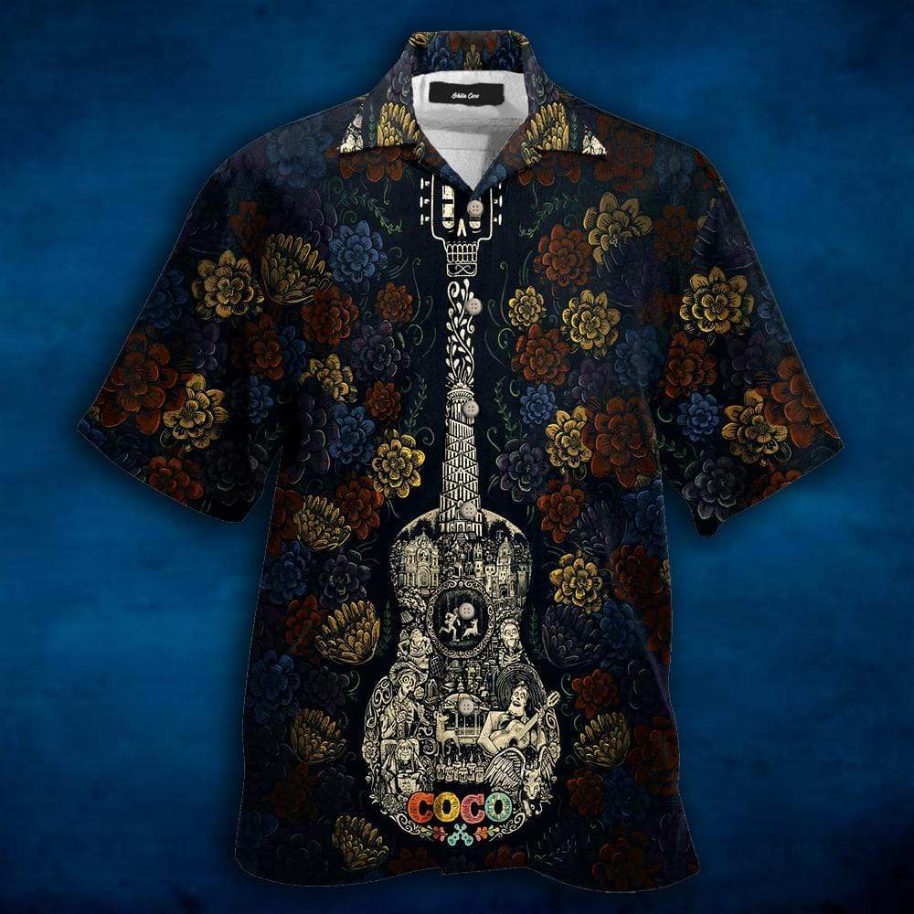 Guitar Coco Art Spruce Hawaiian Unisex Aloha Shirts #DH