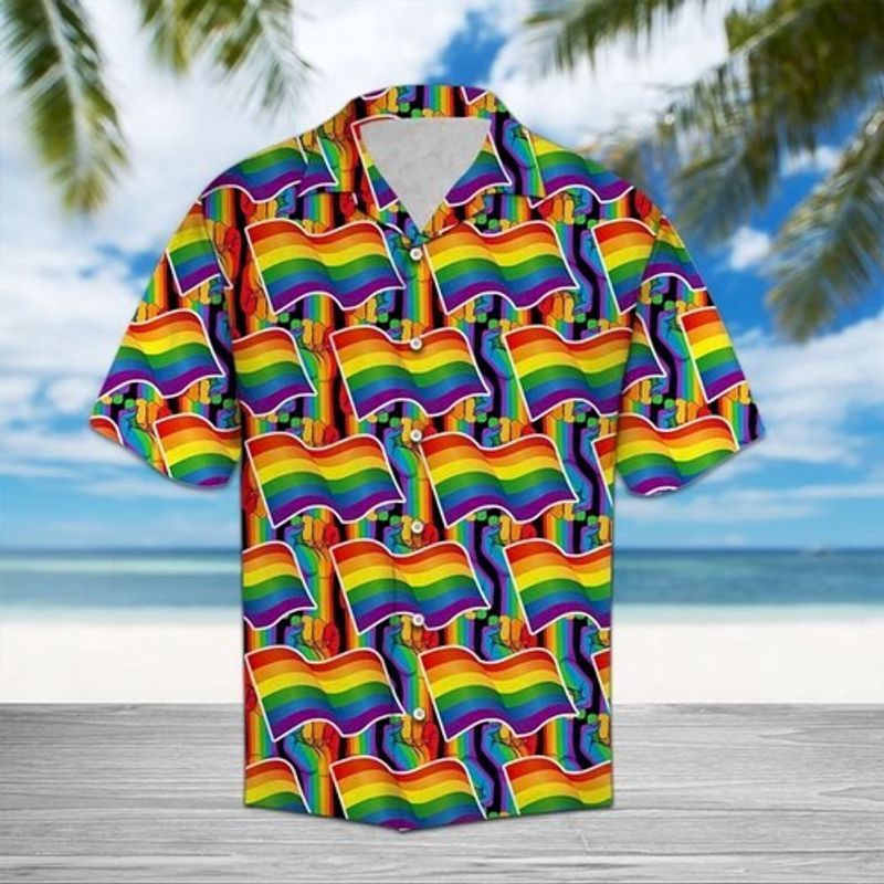 Beach Hawaii Lgbt  Colorful Nice Design Unisex Hawaiian Shirt For Men And Women Dhc17063963