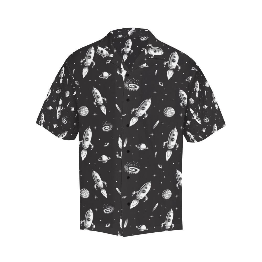 Space Rocket Print Design Hawaiian Shirt