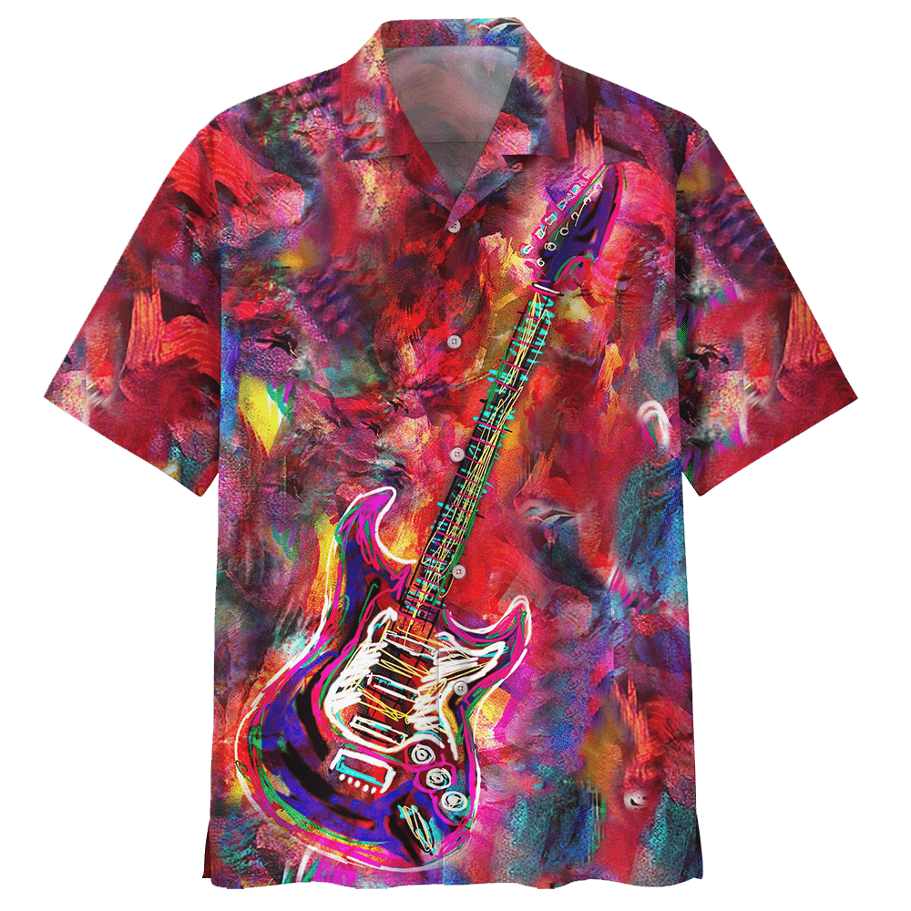 Guitar  Red Unique Design Unisex Hawaiian Shirt For Men And Women Dhc17063675