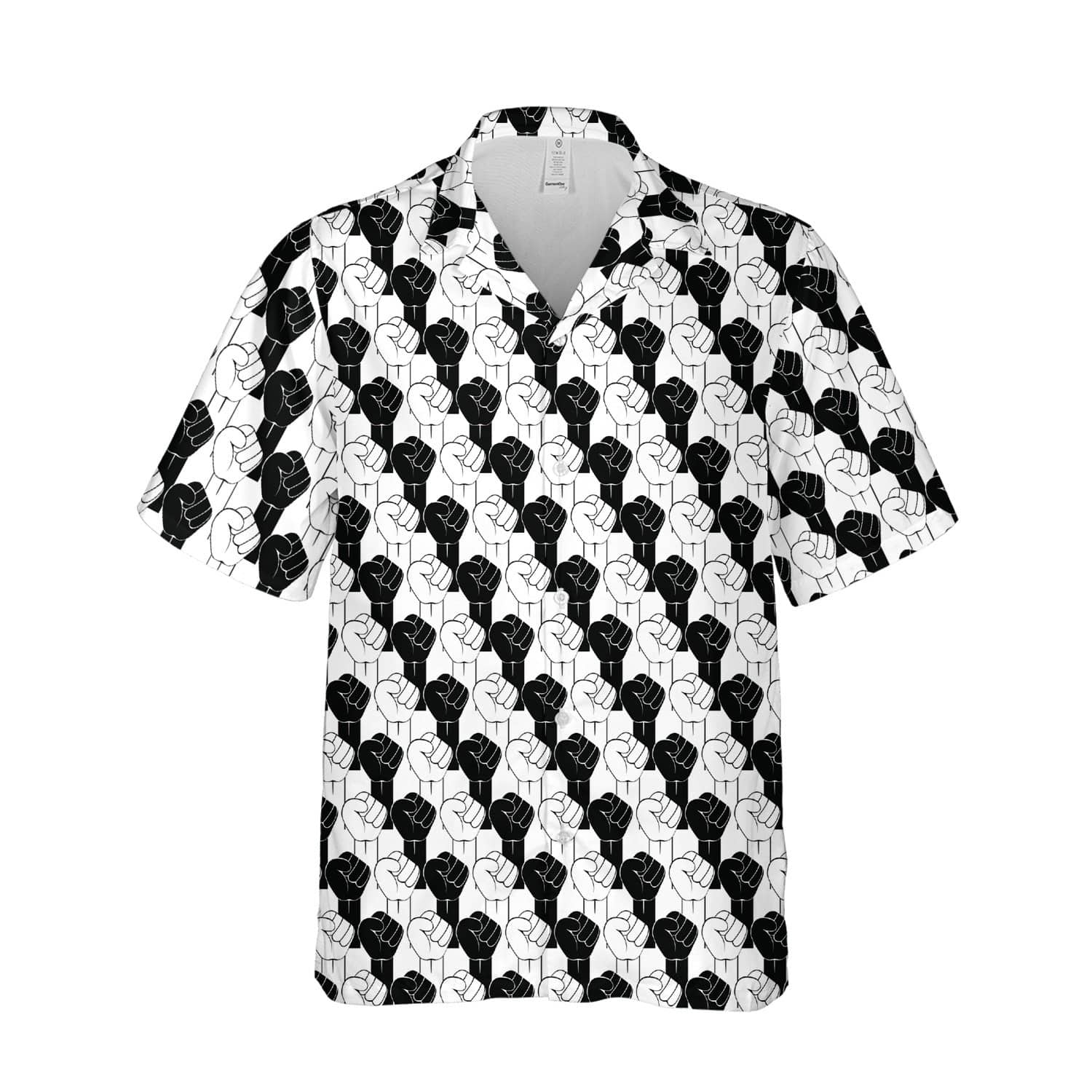 Juneteenth B&amp;amp;W Black Pride Hand Pattern Unisex Hawaiian Shirts