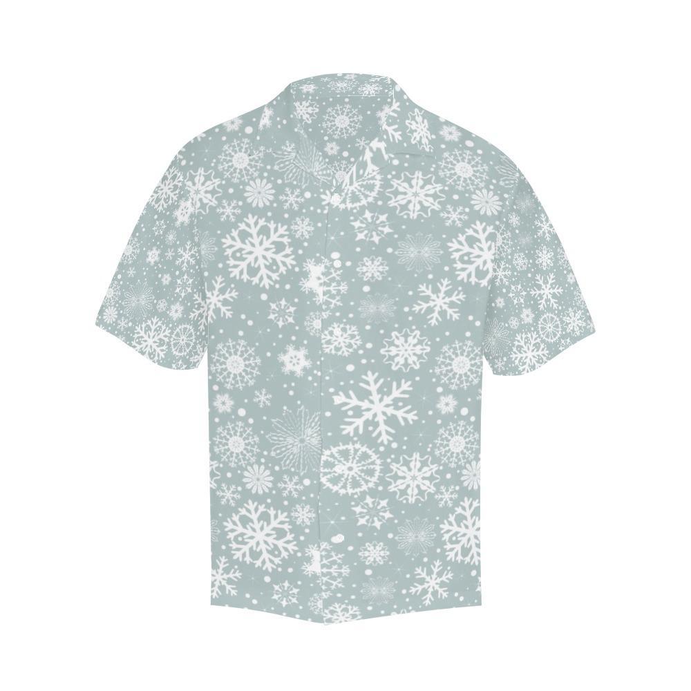 Snowflake Print Design Hawaiian Shirt