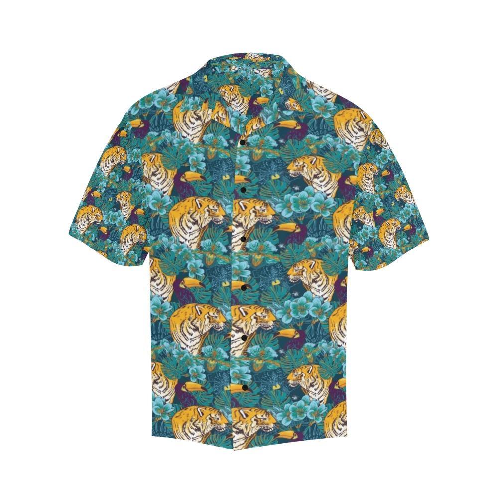 Tiger Tropical Print Design Hawaiian Shirt