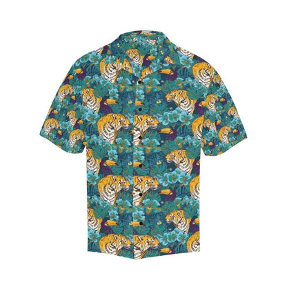 Tiger Tropical Print Design Hawaiian Shirt