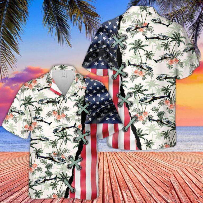 Helicopter California Highway Patrol Airbus H125 Hawaiian Shirts Or Shorts