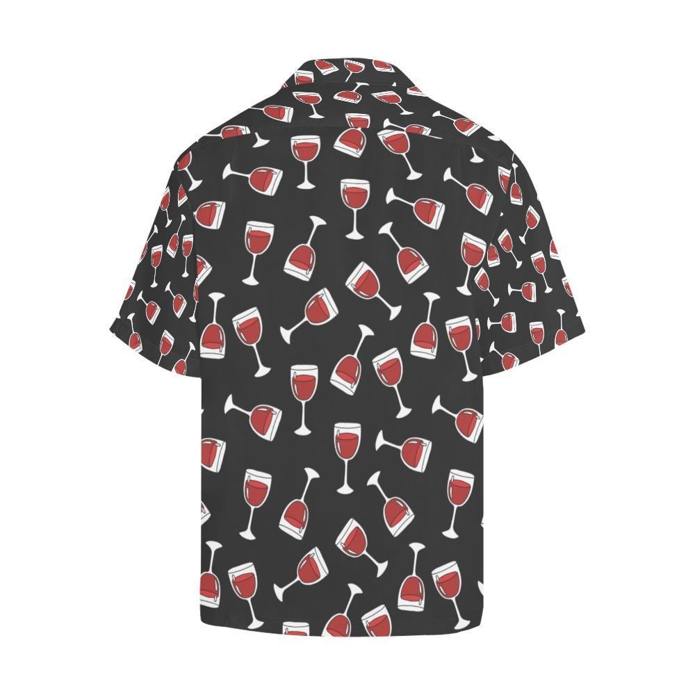 Wine Glass Print Design Hawaiian Shirt