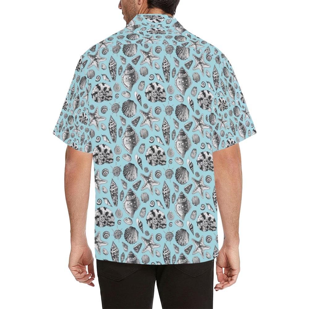 Seashell Beach Print Design Hawaiian Shirt