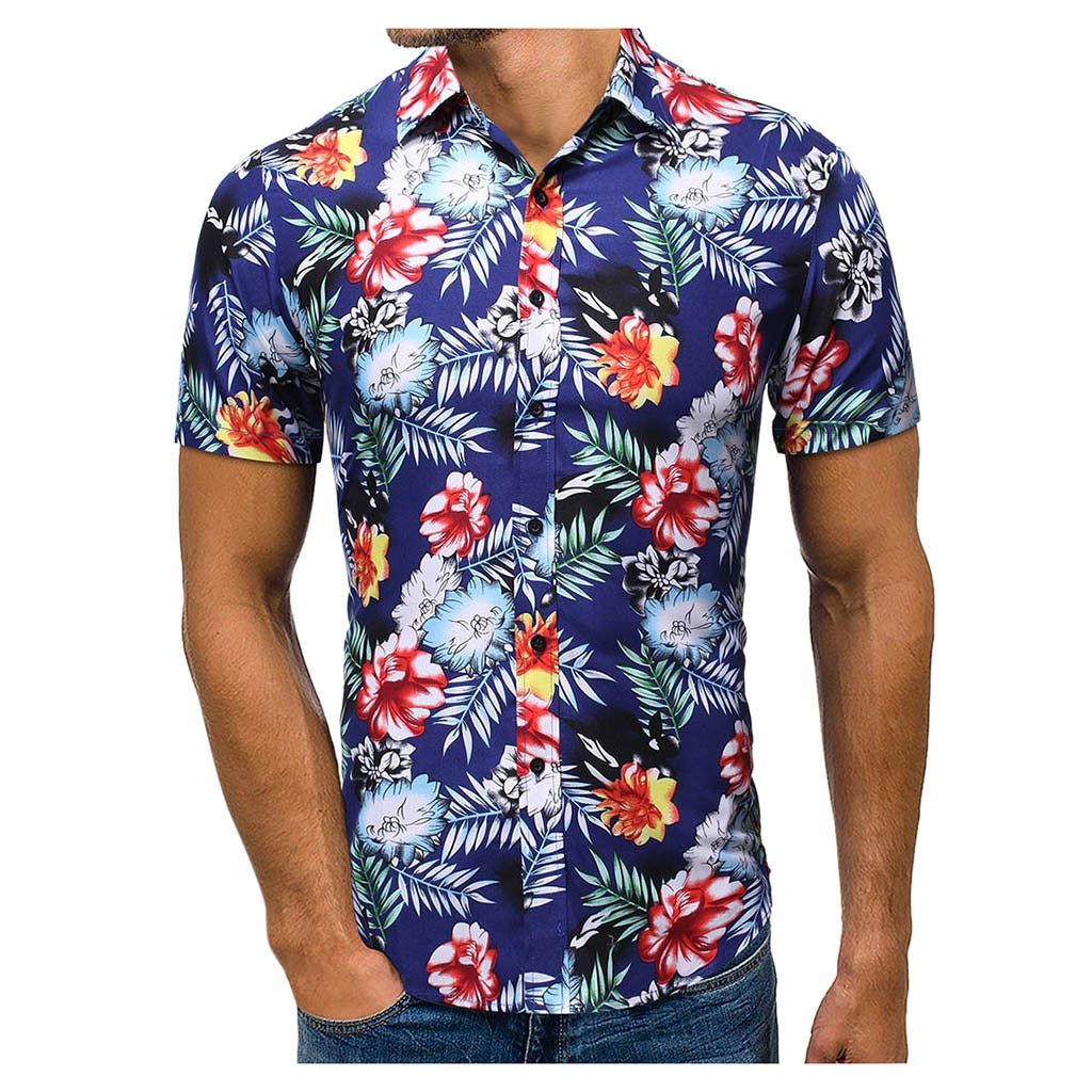 Flower  Blue High Quality Unisex Hawaiian Shirt For Men And Women Dhc17064114