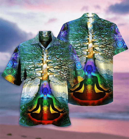 Meditation Yoga Aloha Hawaiian Shirts 