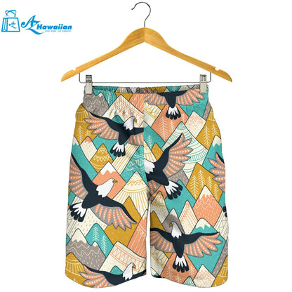 Eagle Pattern Print Design 02 Men Shorts