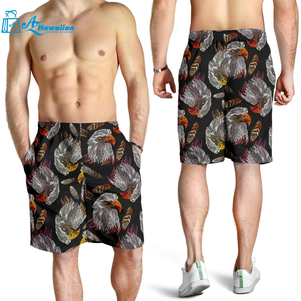 Eagle Pattern Print Design 05 Men Shorts