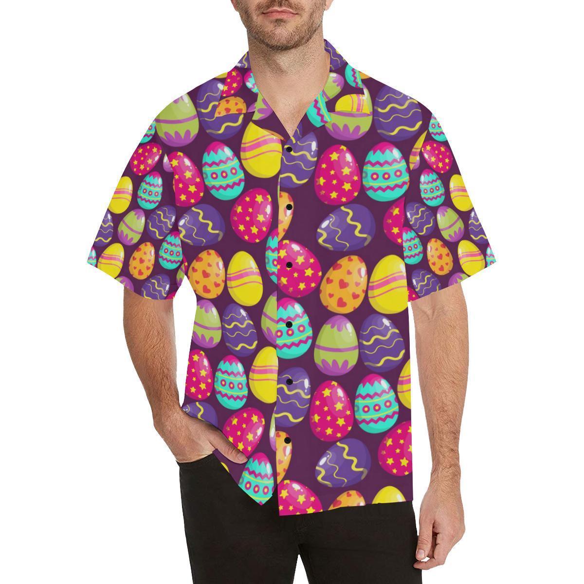 Easter Eggs Pattern Print Design Rb Hawaiian Shirt