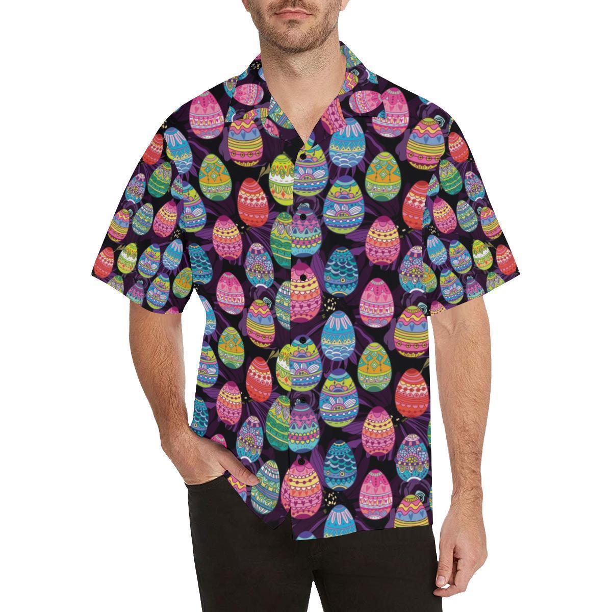 Easter Eggs Pattern Print Design Rb Hawaiian Shirt