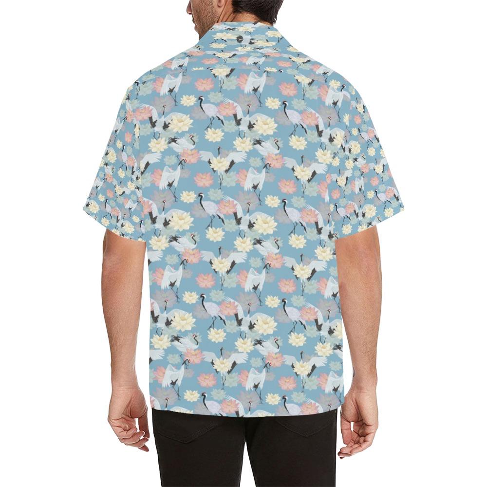 Water Lily Print Design Hawaiian Shirt