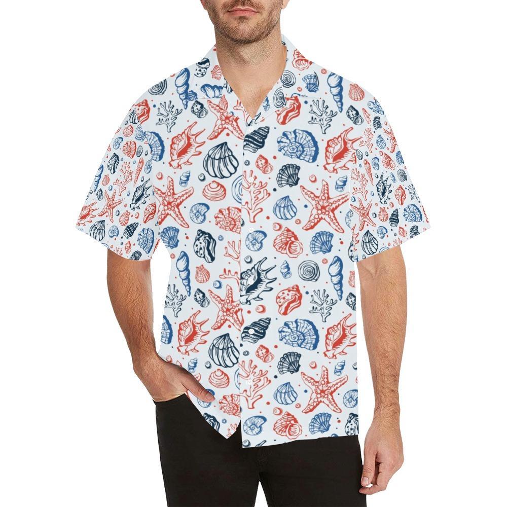 Seashell Print Design Hawaiian Shirt