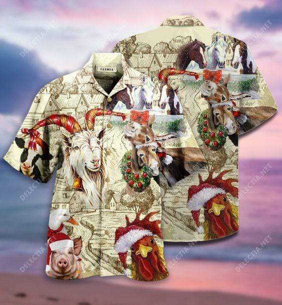 Hawaiian Aloha Shirts Christmas Begins On The Farm