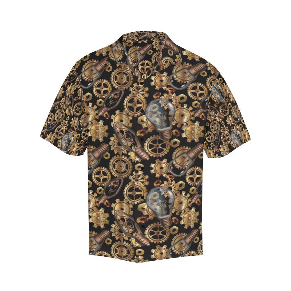 Steampunk Lightbulb Print Design Hawaiian Shirt