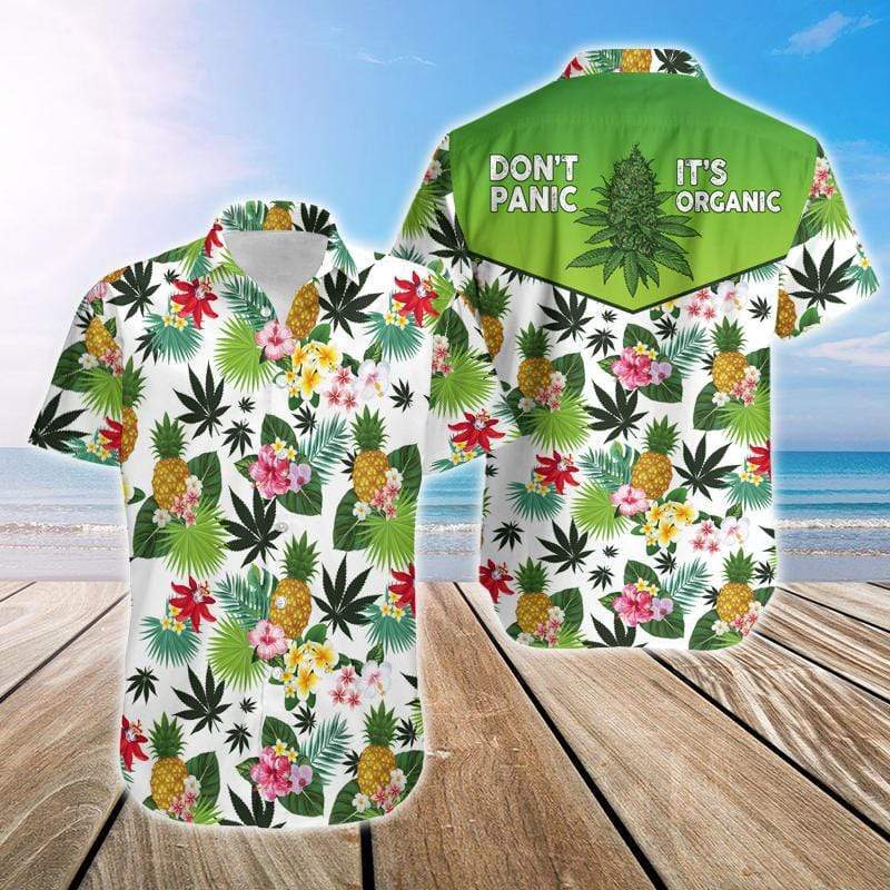 Weed Is Organic Tropical Summer Hawaiian Aloha Shirts #DH