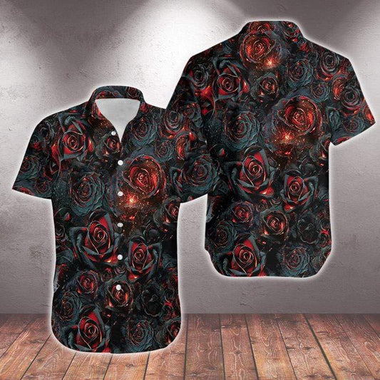 Hawaiian Aloha Shirts Life Is Like Burning Rose