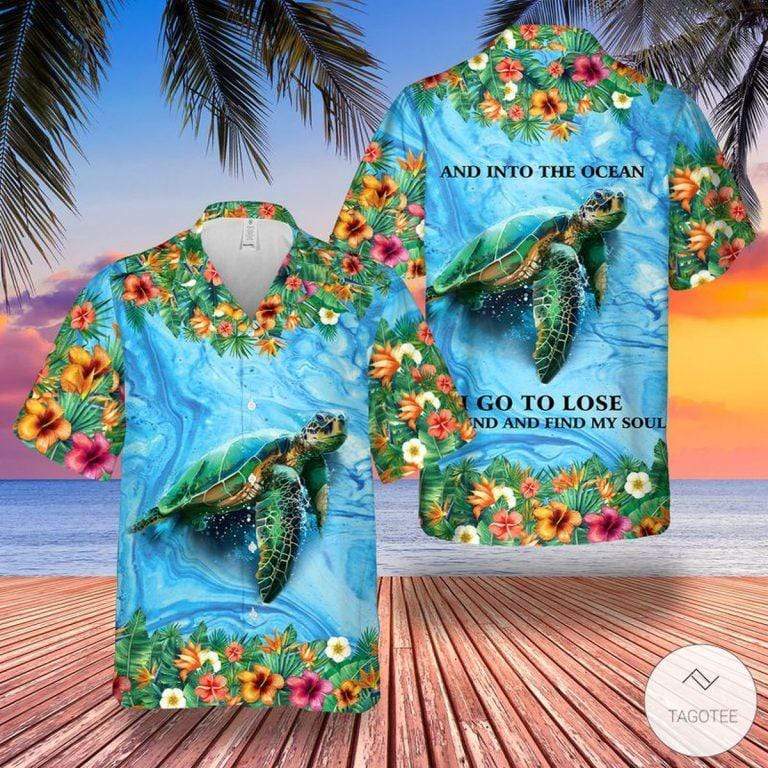 Hawaiian Aloha Shirts Sea Turtle Lose My Mind And Find My Soul