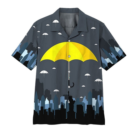  3D Yellow Umbrella Hawaii Shirt