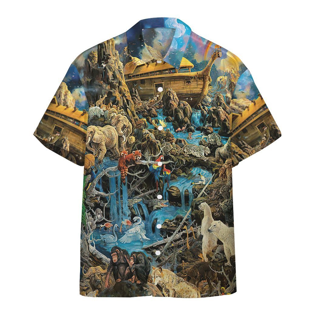  3D Noah Animals Hawaii Shirt