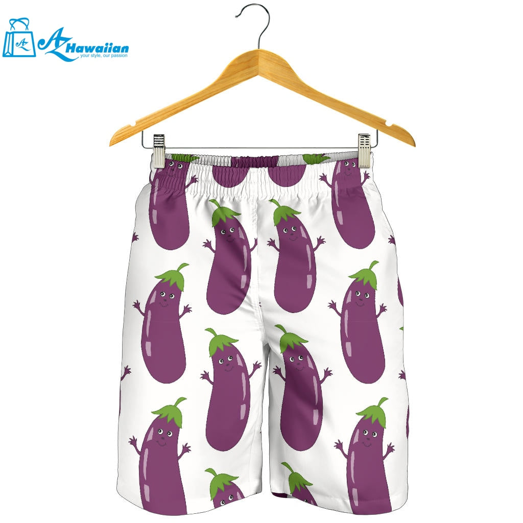 Eggplant Pattern Print Design 01 Men Shorts