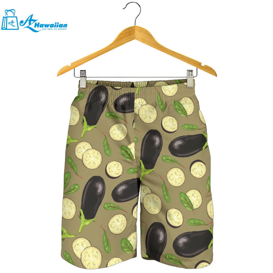 Eggplant Pattern Print Design 02 Men Shorts