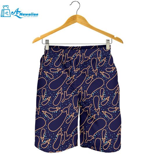 Eggplant Pattern Print Design 04 Men Shorts