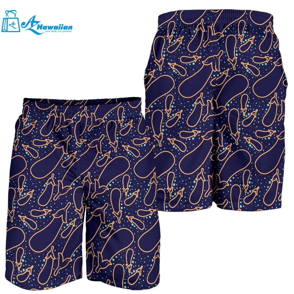 Eggplant Pattern Print Design 04 Men Shorts