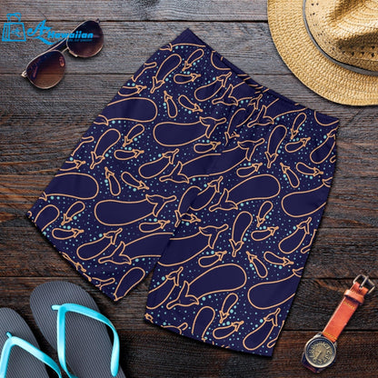 Eggplant Pattern Print Design 04 Men Shorts