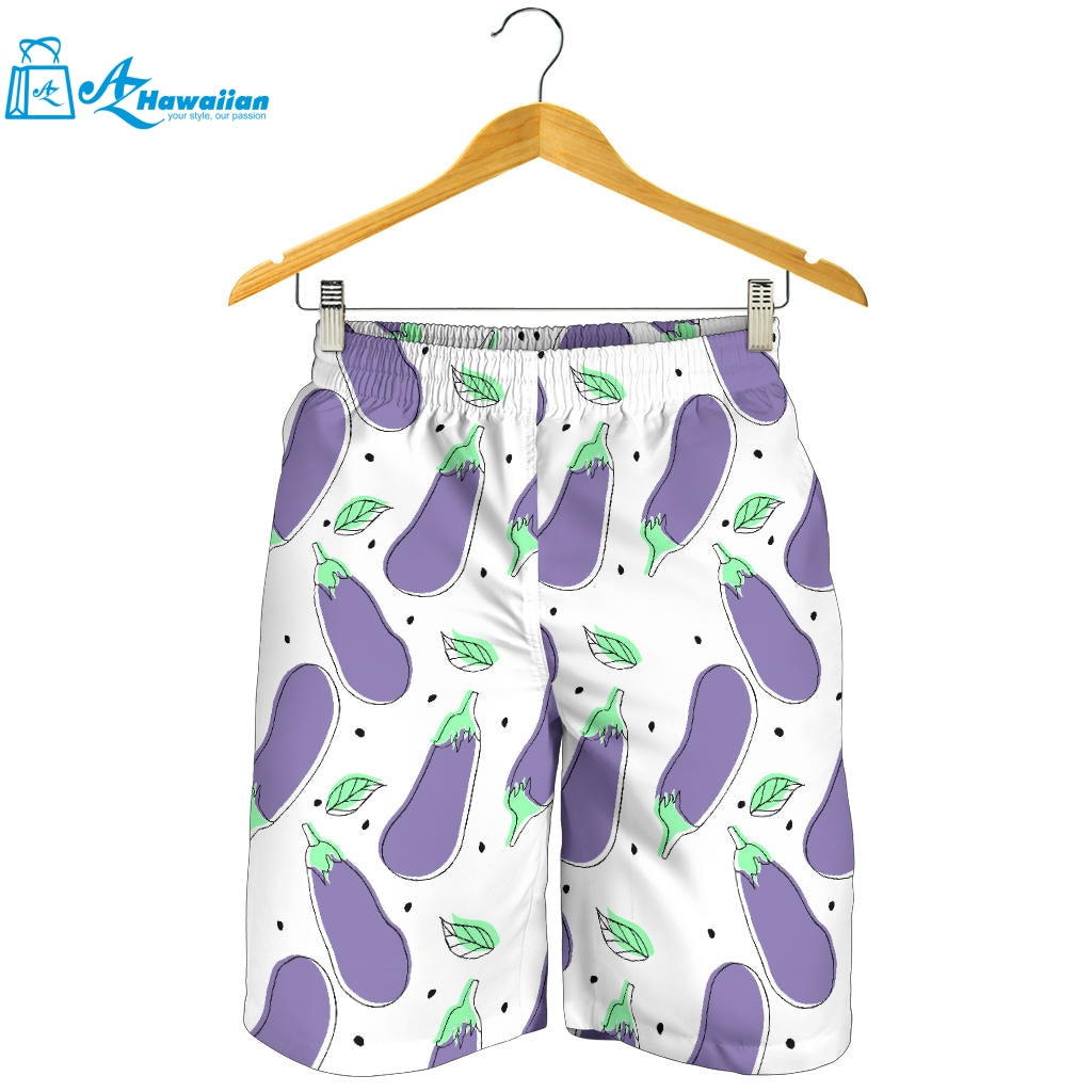 Eggplant Pattern Print Design 05 Men Shorts