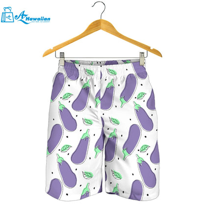 Eggplant Pattern Print Design 05 Men Shorts