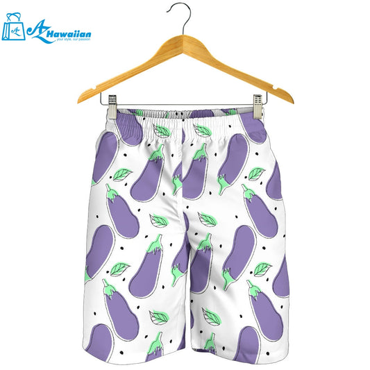 Eggplant Pattern Print Design 05 Men Shorts