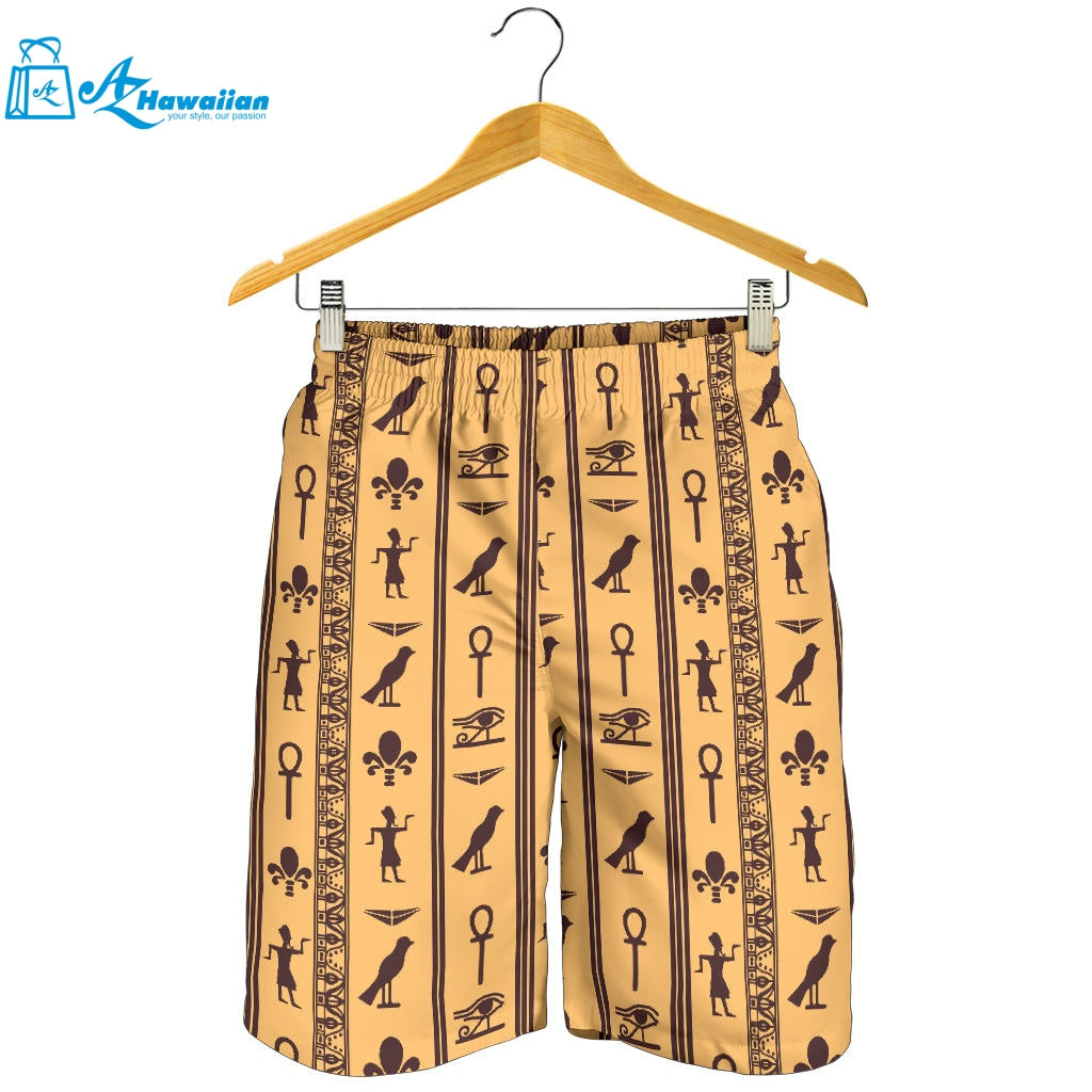 Egypt Hieroglyphics Pattern Print Design 02 Men Shorts