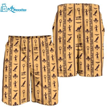 Egypt Hieroglyphics Pattern Print Design 02 Men Shorts